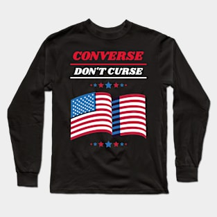 Converse Don't Curse Confrontational Politics Long Sleeve T-Shirt